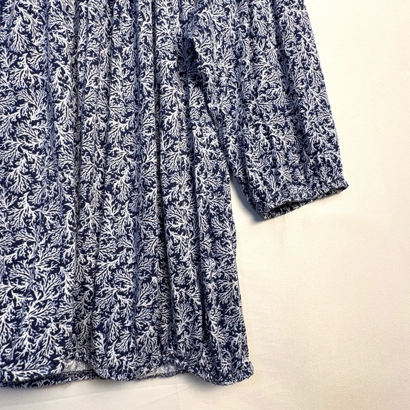 Michael Kors Women’s ¾ Sleeve Scoop Neck Blouse Top Sz 1X Coastal Beachy Comfort - Picture 3 of 9